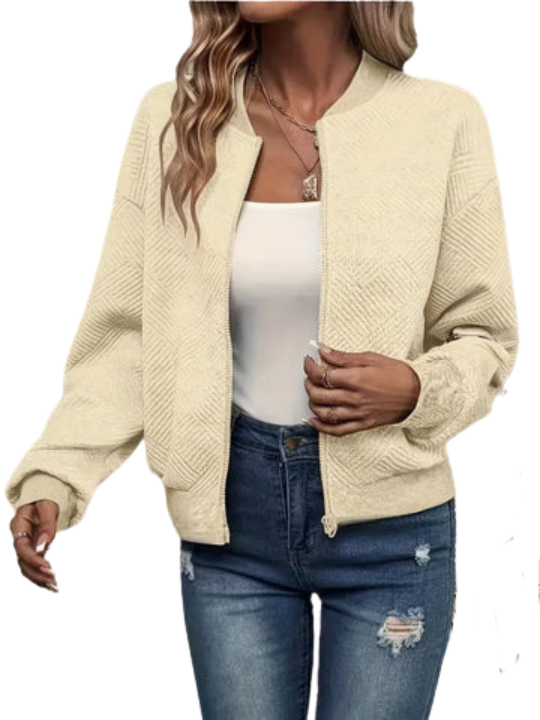 Letnia Kurtka | Lekka i Oddychająca | Teksturowana Tkanina | Casual Chic Design